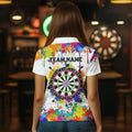 Funny Dartboard Colorful Paint Splash Custom Dart, Best Team Dart |White