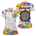 Funny Dartboard Colorful Paint Splash Custom Dart, Best Team Dart |White