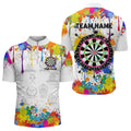 Funny Dartboard Colorful Paint Splash Custom Dart, Best Team Dart |White