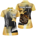 Personalized 3D All Over Print Darts Men and Quarter-Zip Custom Yellow Darts Team