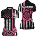 Custom Pink Grunge American Flag Patriotic Darts Darts Tournament Retro Style