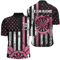 Custom Pink Grunge American Flag Patriotic Darts Darts Tournament Retro Style