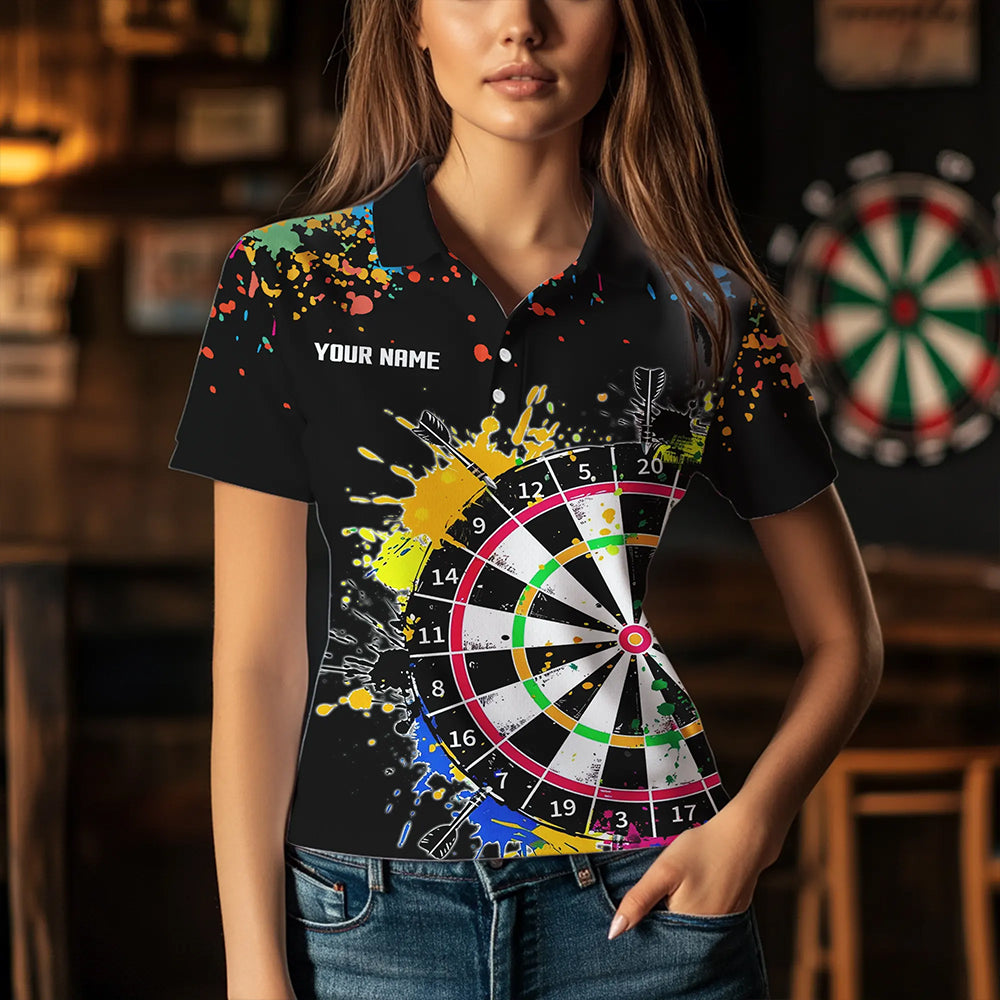 Funny Dartboards Colorful Paint Aim Shoot Swear Repeat Custom Men Darts, Dart |Black