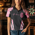 Pink Camo Dartboard Pulse Heartbeat Custom Women Dart, Funny Wings Cool Dart Team