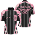 Pink Camo Dartboard Pulse Heartbeat Custom Women Dart, Funny Wings Cool Dart Team
