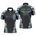 Blue Camo Dartboard Pulse Heartbeat Custom Men Dart, Funny Wings Cool Dart Team
