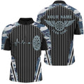 Blue Camo Dartboard Pulse Heartbeat Custom Men Dart, Funny Wings Cool Dart Team