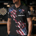 Customized Grunge US Flag Smoke Darts and Quarter-Zip, Patriotic Darts