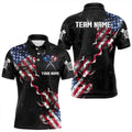Customized Grunge US Flag Smoke Darts and Quarter-Zip, Patriotic Darts