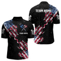 Customized Grunge US Flag Smoke Darts and Quarter-Zip, Patriotic Darts