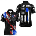 Customized Grunge US Flag Smoke Darts and Quarter-Zip, Patriotic Darts