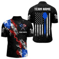Customized Grunge US Flag Smoke Darts and Quarter-Zip, Patriotic Darts