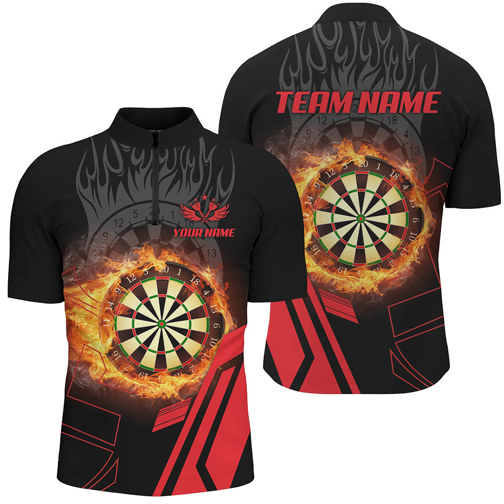 Personalized 3D Dartboard Fire Flame Red Version Men Darts Custom Gifts For Dart Player