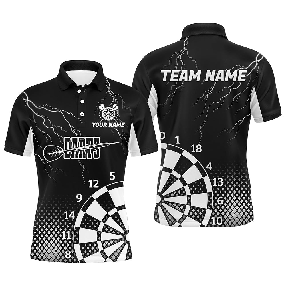 Personalized Black White Lightning Darts Best Custom Cool Darts Team