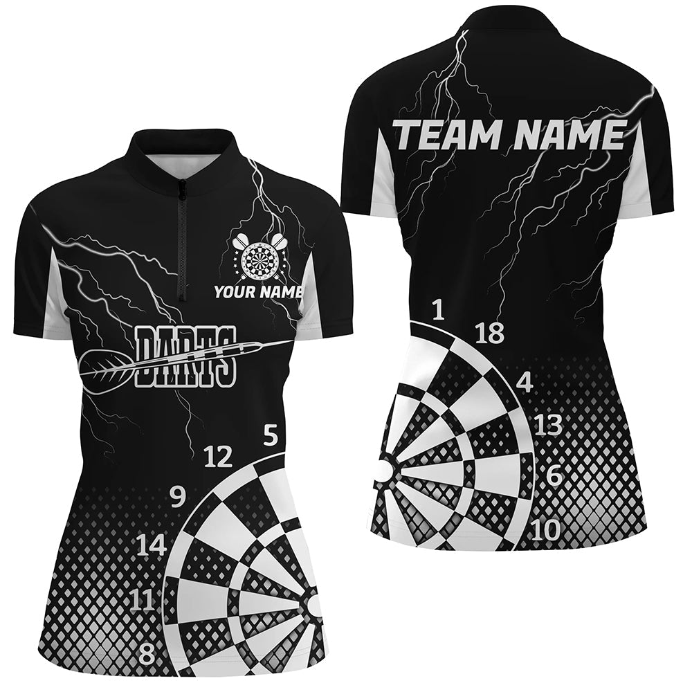 Personalized Black White Lightning Darts Best Custom Cool Darts Team