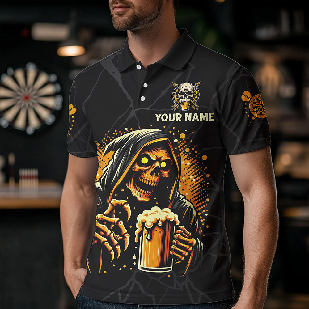 Darts And Beer That's Why I'm Here Custom Death Skeleton Men Darts, Drinking Dart