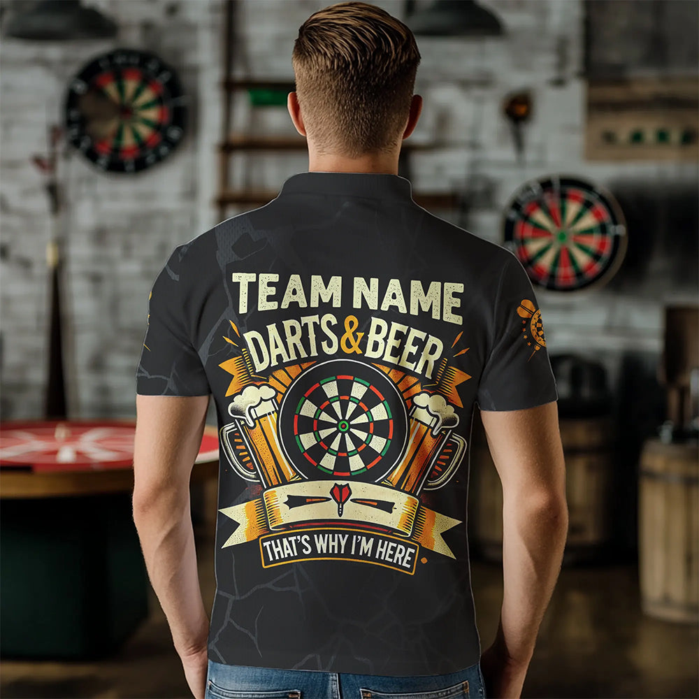Darts And Beer That's Why I'm Here Custom Death Skeleton Men Darts, Drinking Dart