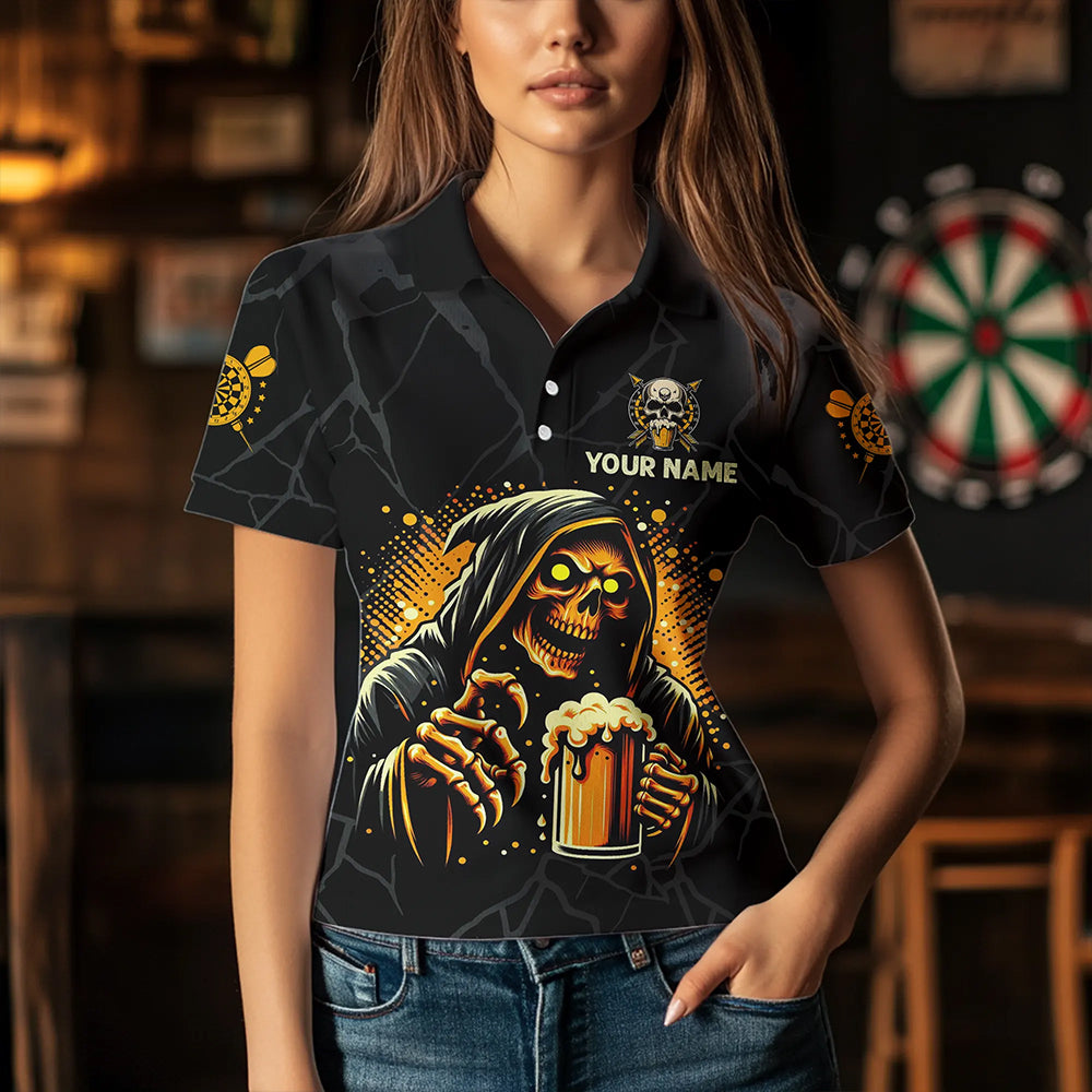 Darts And Beer That's Why I'm Here Custom Death Skeleton Men Darts, Drinking Dart