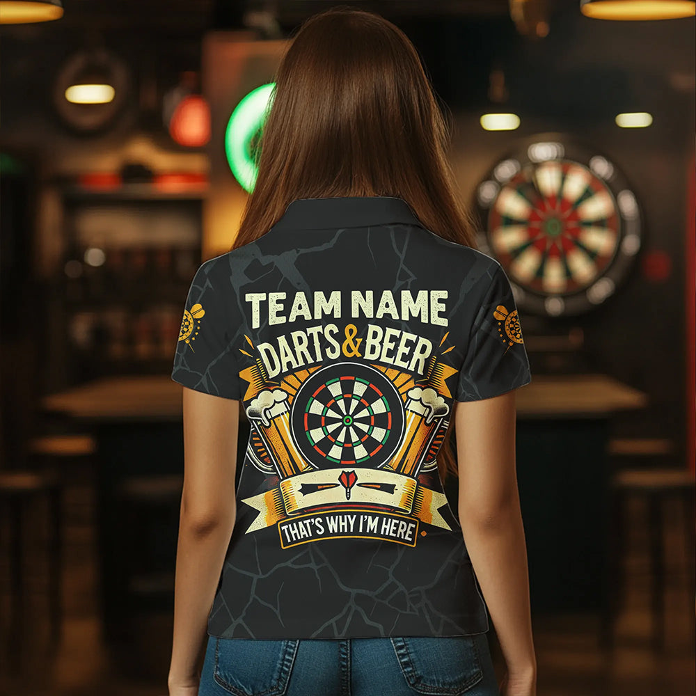 Darts And Beer That's Why I'm Here Custom Death Skeleton Men Darts, Drinking Dart