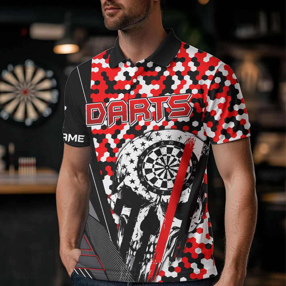 Personalized Red Camo Skull Dart Custom Funny Skull Dart and