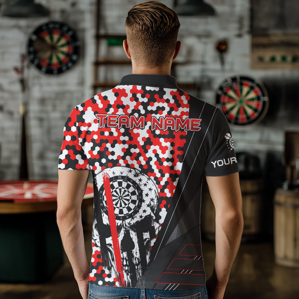 Personalized Red Camo Skull Dart Custom Funny Skull Dart and