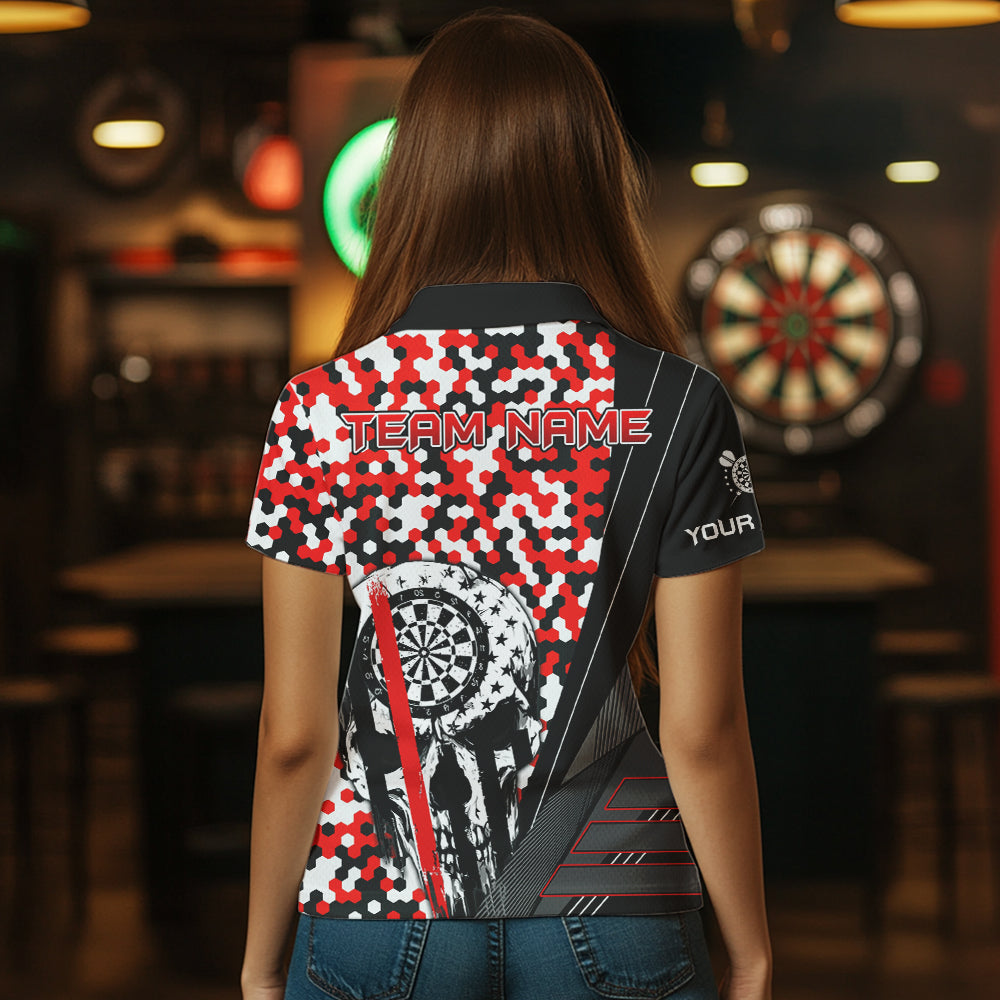 Personalized Red Camo Skull Dart Custom Funny Skull Dart and