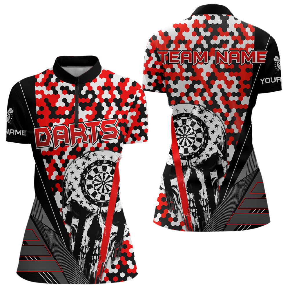 Personalized Red Camo Skull Dart Custom Funny Skull Dart and