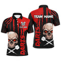 Red Grunge Custom Skull Dart, Scary Darts, Darts League Team