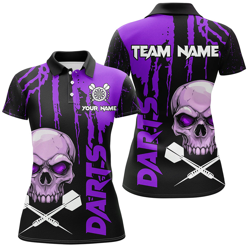 Purple Grunge Custom Skull Dart, Scary Darts, Darts League Team