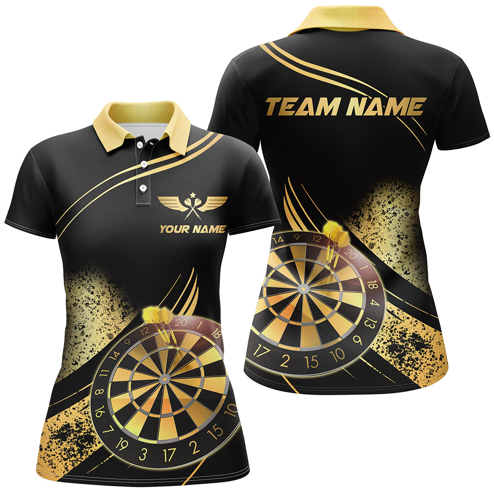 Personalized Golden Dartboard Grunge Dart Custom Darts League Team Uniform