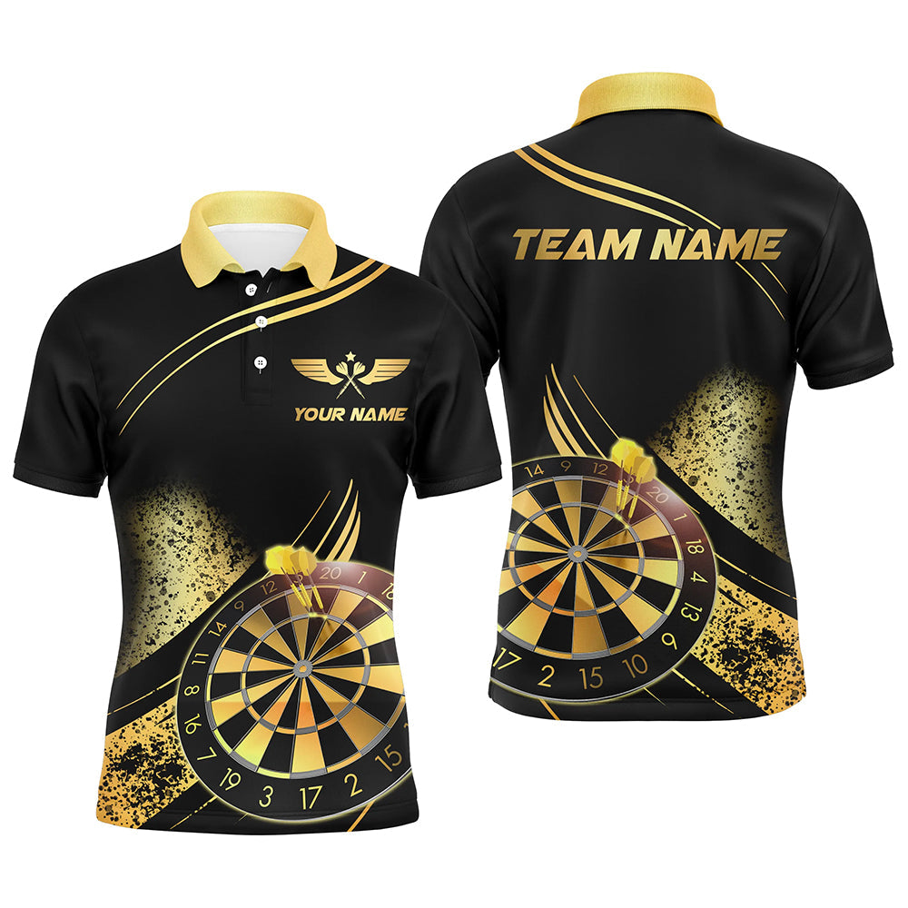 Personalized Golden Dartboard Grunge Dart Custom Darts League Team Uniform
