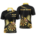 Personalized Golden Dartboard Grunge Dart Custom Darts League Team Uniform