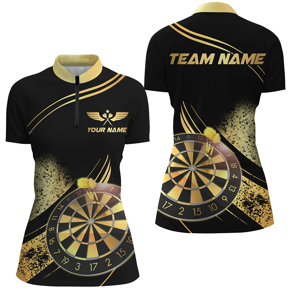 Personalized Golden Dartboard Grunge Dart Custom Darts League Team Uniform