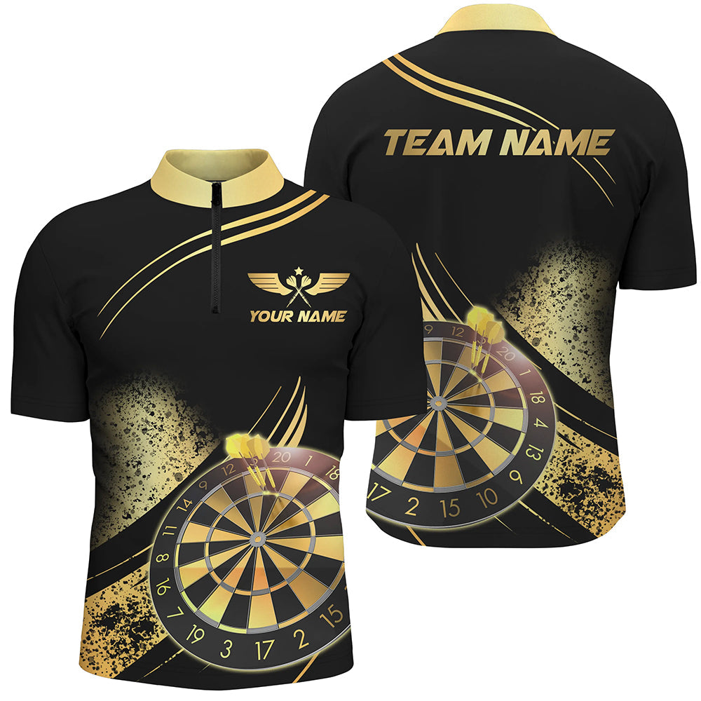 Personalized Golden Dartboard Grunge Dart Custom Darts League Team Uniform