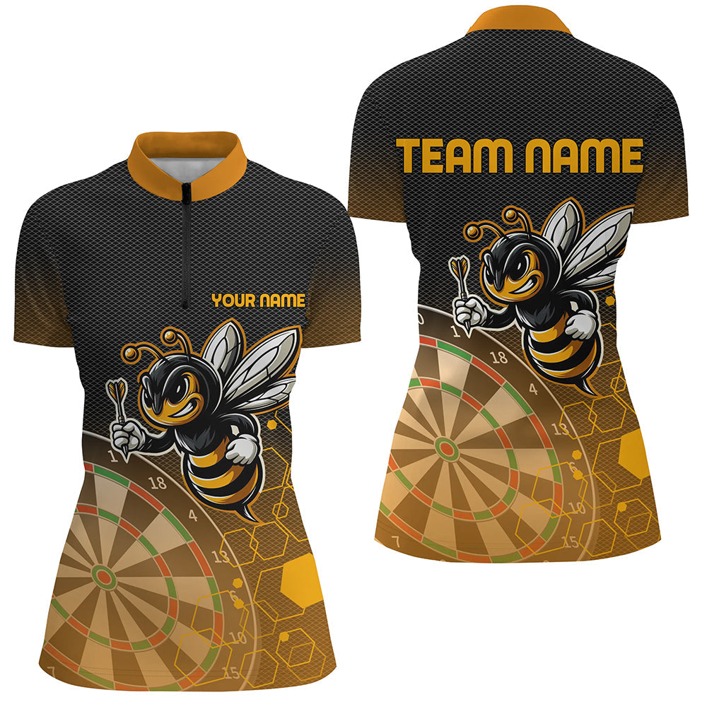 Personalized Darts Board Funny Bee 3D Printed Men and Quarte-Zip, Unique Darts Attire