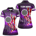 US Flag Dartboard Purple Galaxy Men and Quarter-Zip Custom Patriotic Darts League