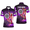 US Flag Dartboard Purple Galaxy Men and Quarter-Zip Custom Patriotic Darts League
