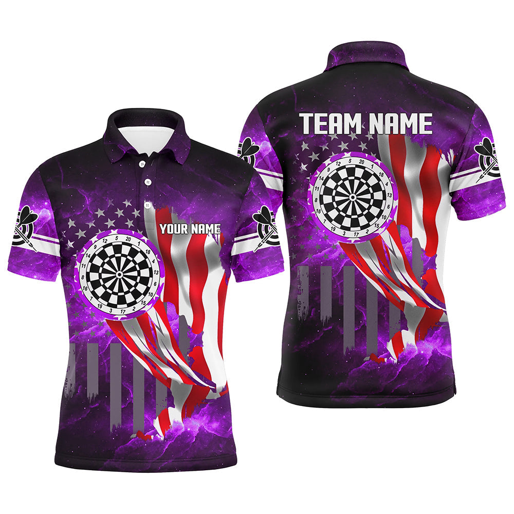 US Flag Dartboard Purple Galaxy Men and Quarter-Zip Custom Patriotic Darts League