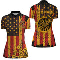 Custom Autumn Grunge Us Flag Patriotic Dart, Thanksgiving Retro Darts Team