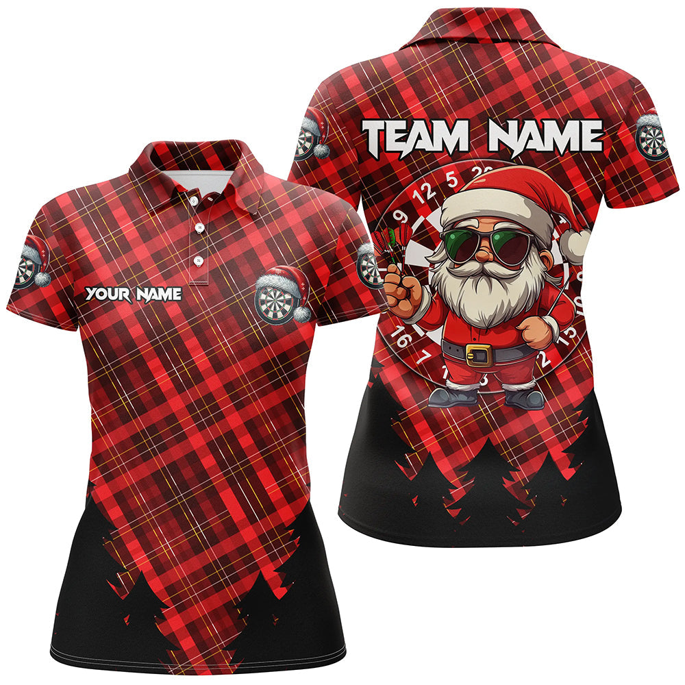 Funny Christmas Santa Custom Red Plaid Pattern Dart, Christmas Darts Outfit