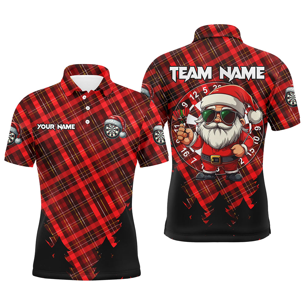 Funny Christmas Santa Custom Red Plaid Pattern Dart, Christmas Darts Outfit
