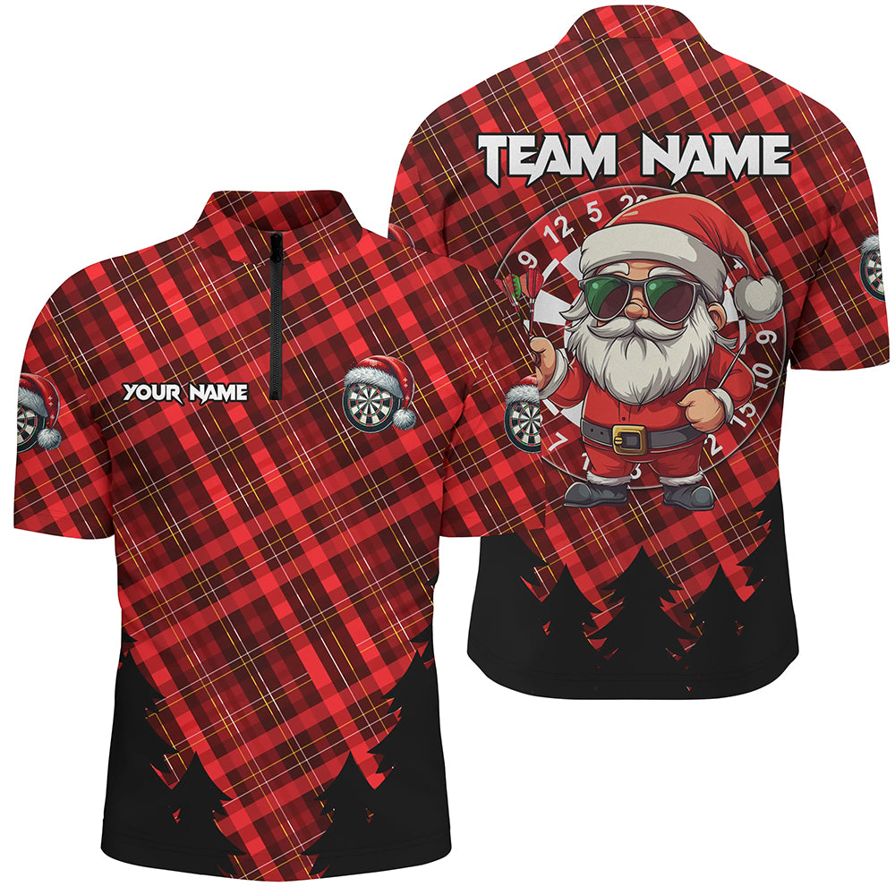 Funny Christmas Santa Custom Red Plaid Pattern Dart, Christmas Darts Outfit
