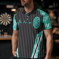 Turquoise Camo Dartboard Pulse Heartbeat Custom Men Dart, Funny Wings Cool Dart Team