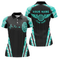 Turquoise Camo Dartboard Pulse Heartbeat Custom Men Dart, Funny Wings Cool Dart Team
