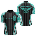 Turquoise Camo Dartboard Pulse Heartbeat Custom Men Dart, Funny Wings Cool Dart Team