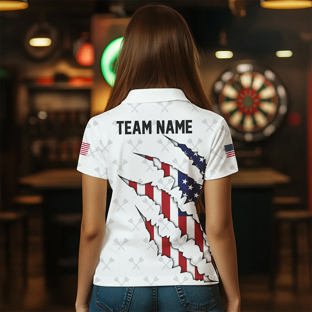 Personalized American Flag Darts Pattern and Quarter-Zip, Patriotic Darts