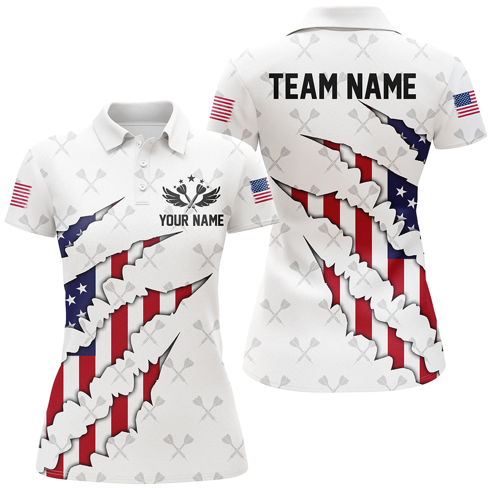 Personalized American Flag Darts Pattern and Quarter-Zip, Patriotic Darts
