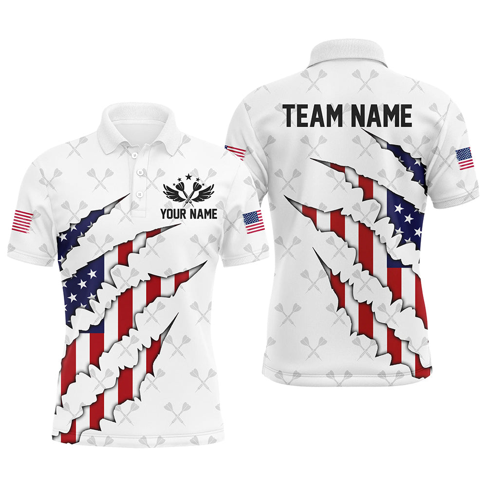 Personalized American Flag Darts Pattern and Quarter-Zip, Patriotic Darts