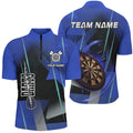 Personalized Darts and Quarter-Zip 3D Printed Custom Blue Darts Team