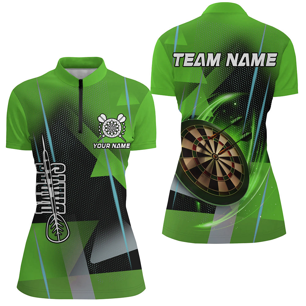 Personalized Darts and Quarter-Zip 3D Printed Custom Green Darts Team